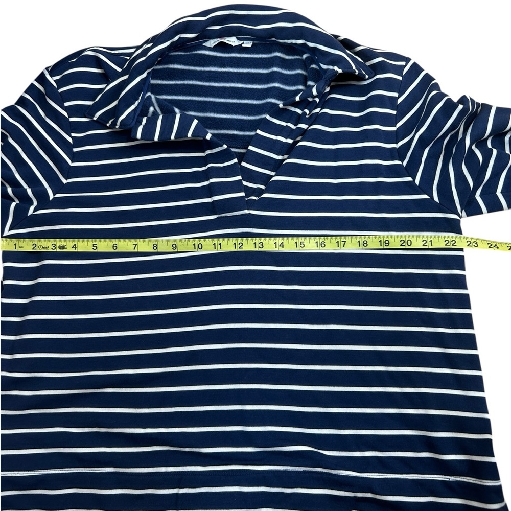 Vineyard Vines Dreamcloth Polo Pullover Navy Stripes in Deep Bay women’s XL - Picture 6 of 6